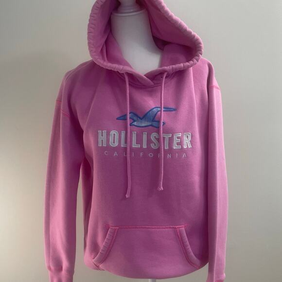 Hollister Y2K California Pink Hoodie Women’s Large Pullover Early 2000’s - Picture 1 of 11